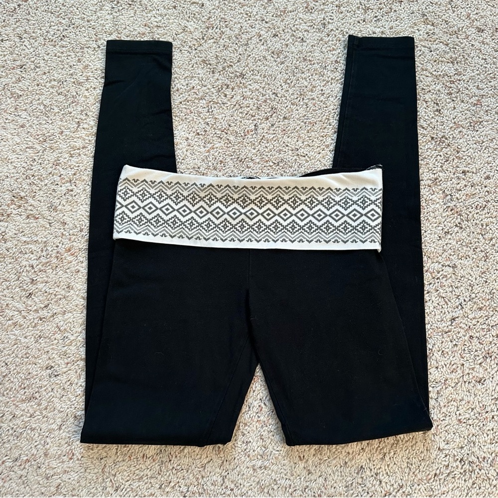 Victoria’s Secret Aztec print fold over leggings